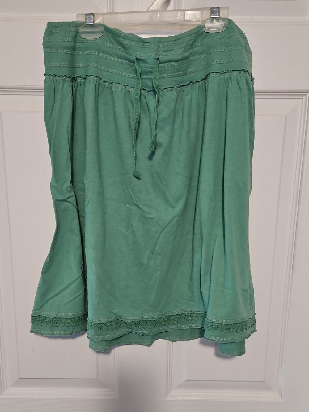 Women’s Mint Green Drawstring Skater Skirt